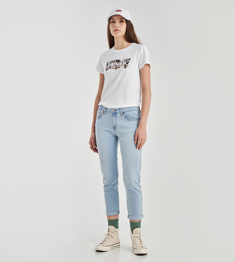 Mid-Rise Boyfriend Jeans