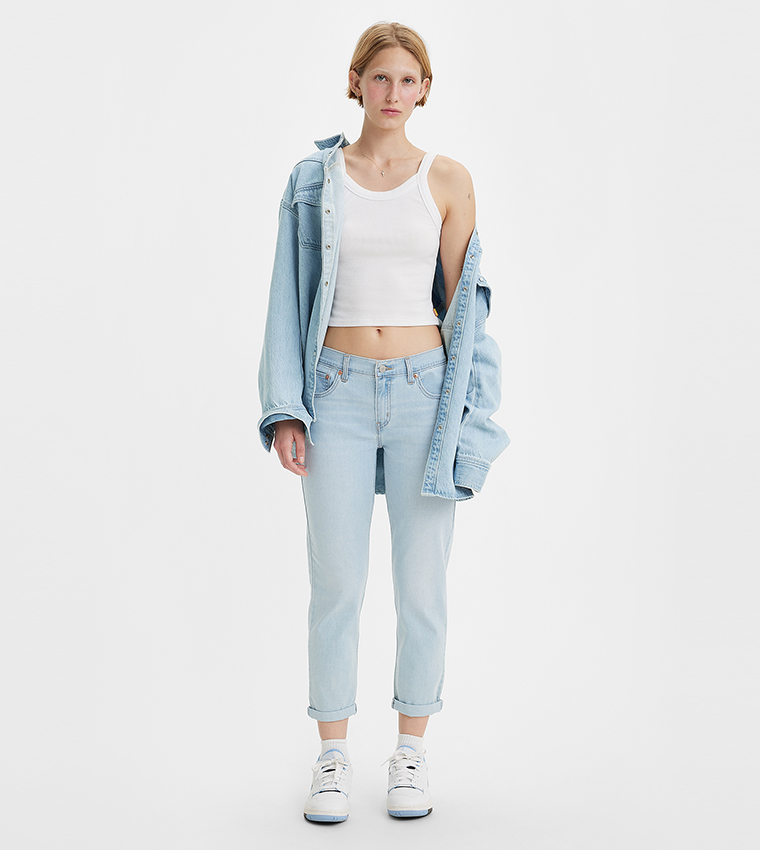 Mid-Rise Boyfriend Jeans