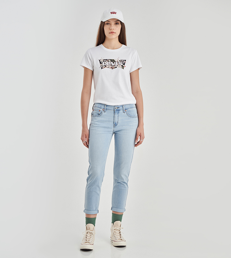 Mid-Rise Boyfriend Jeans