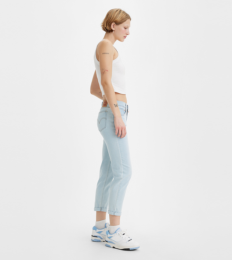 Mid-Rise Boyfriend Jeans