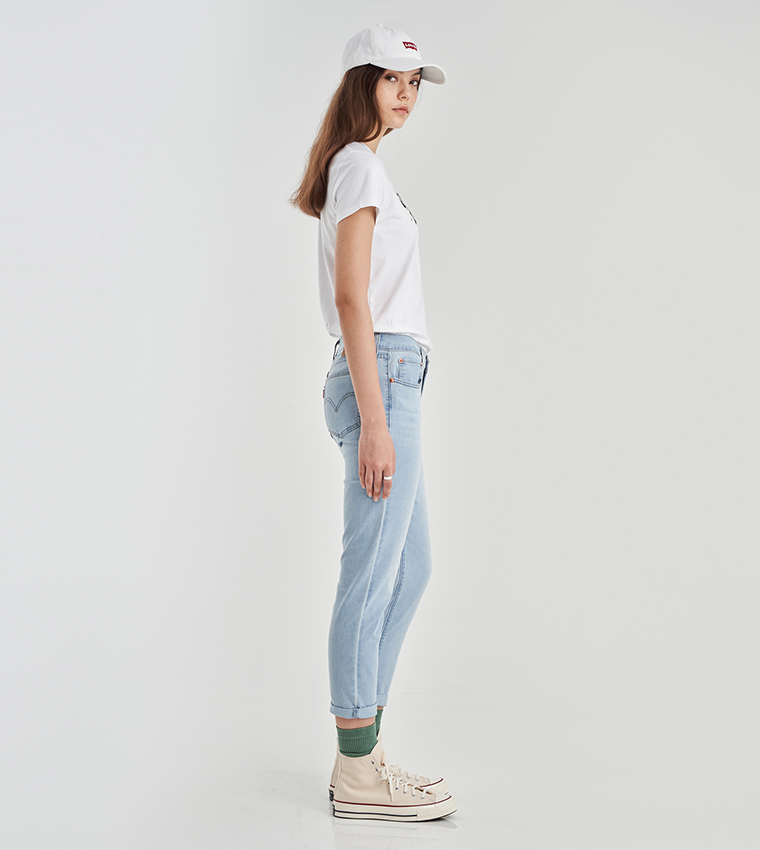 Mid-Rise Boyfriend Jeans