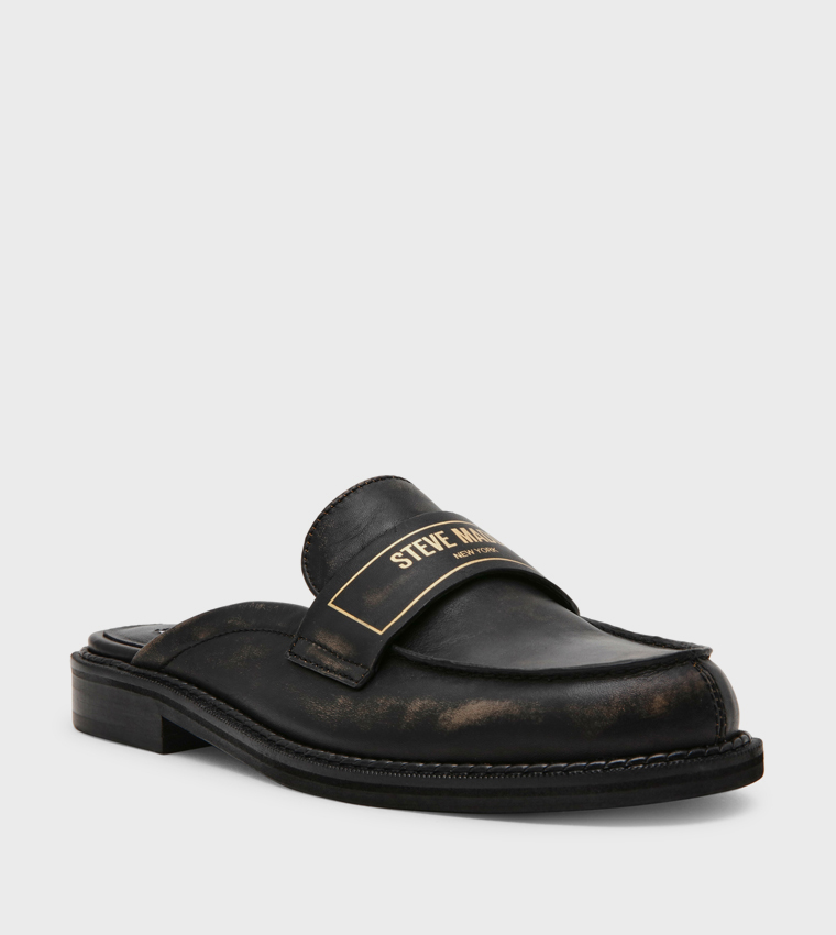 MOXXIE Logo Printed Loafer Mules