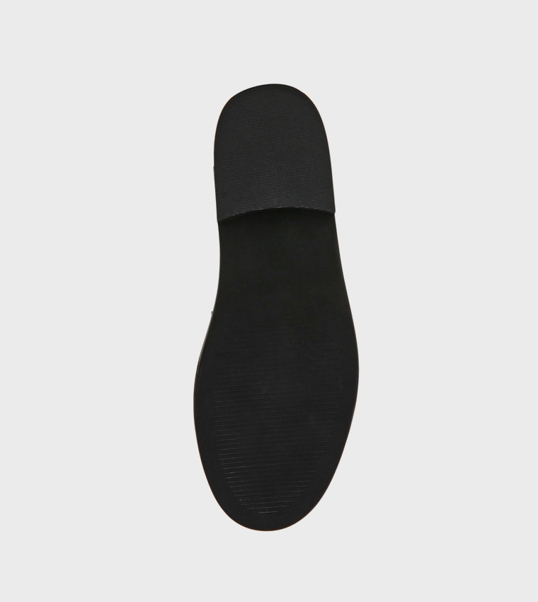 MOXXIE Logo Printed Loafer Mules