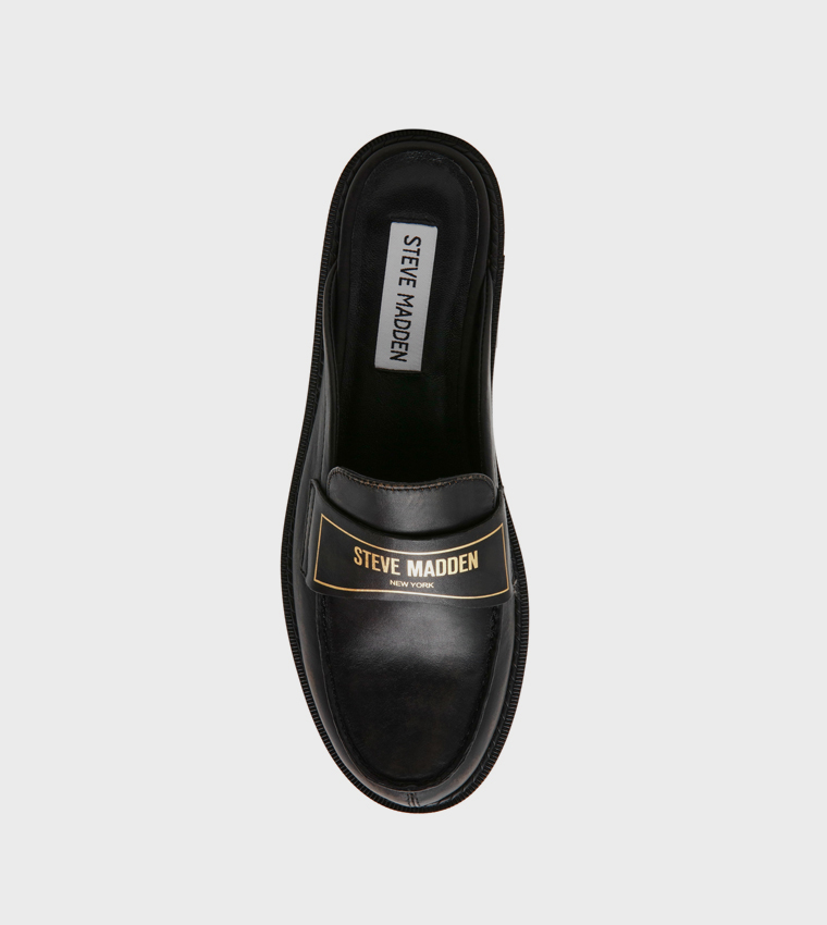MOXXIE Logo Printed Loafer Mules