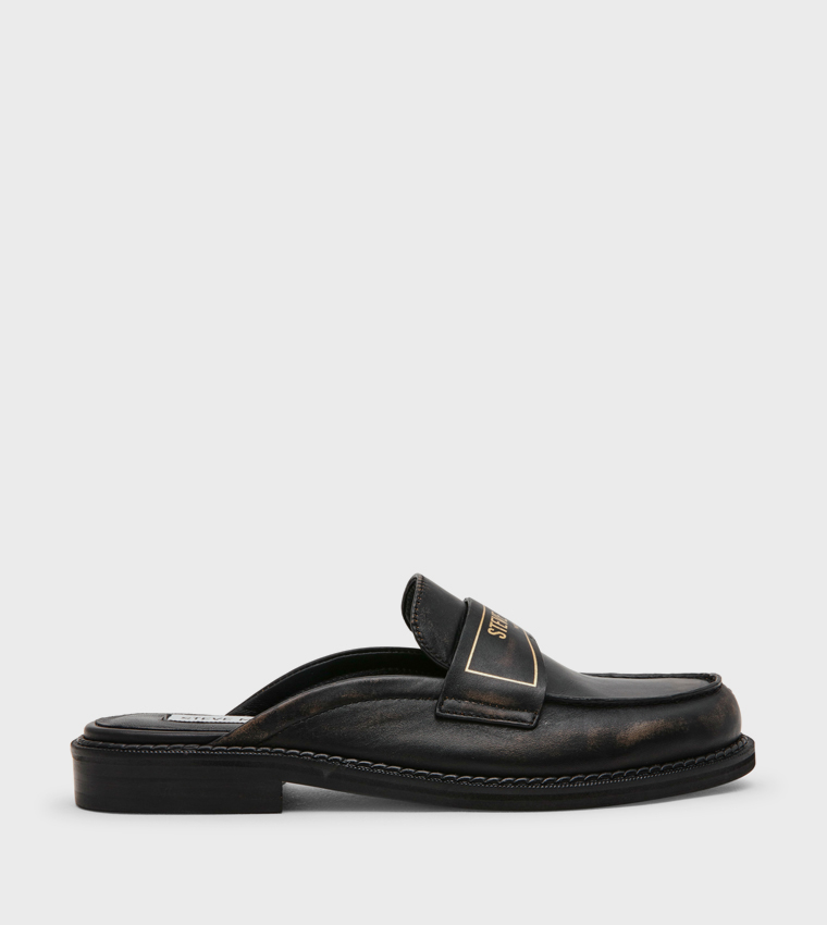 MOXXIE Logo Printed Loafer Mules