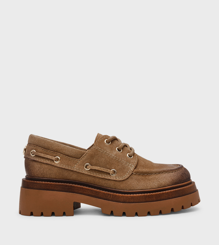 DETROIT Block Heel Boat Shoes