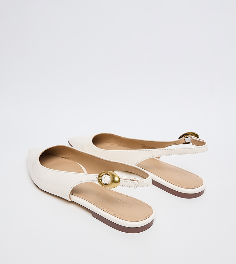 OTTIE Pointed Toe Slingback Flat Shoes