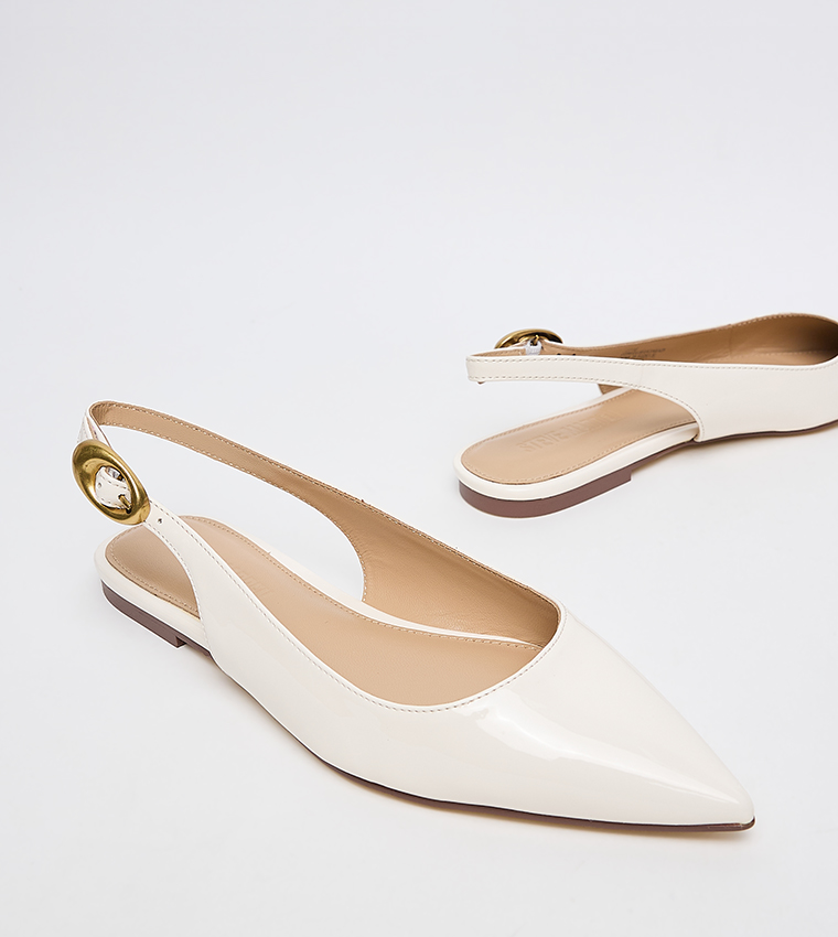 OTTIE Pointed Toe Slingback Flat Shoes