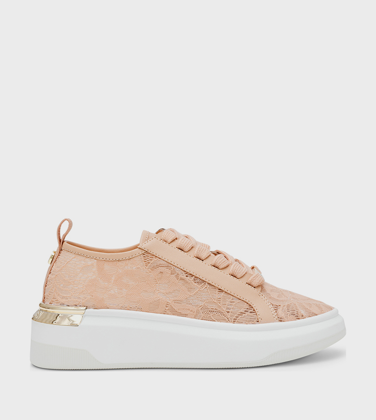 GLACIAL-L Lace-Trim Lace-Up Shoes