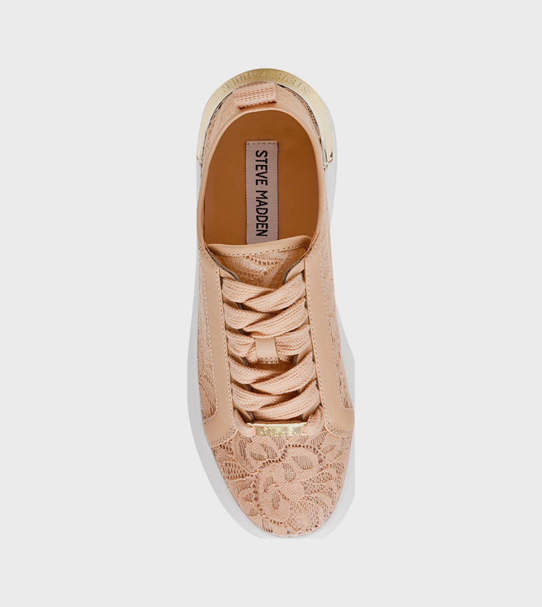 GLACIAL-L Lace-Trim Lace-Up Shoes