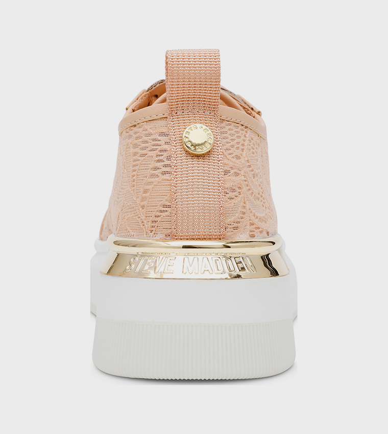 GLACIAL-L Lace-Trim Lace-Up Shoes
