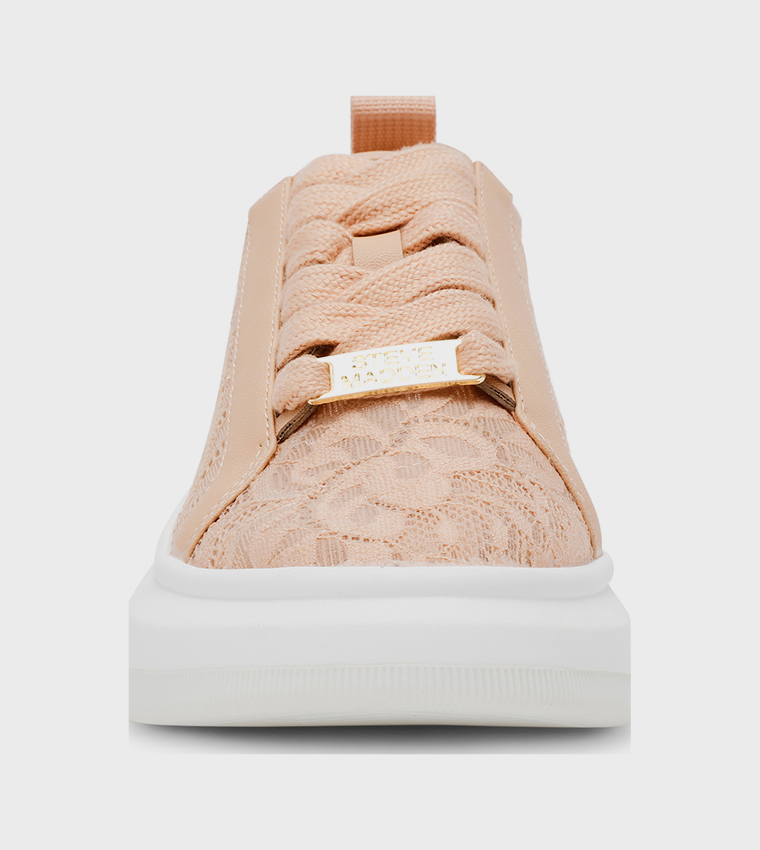 GLACIAL-L Lace-Trim Lace-Up Shoes