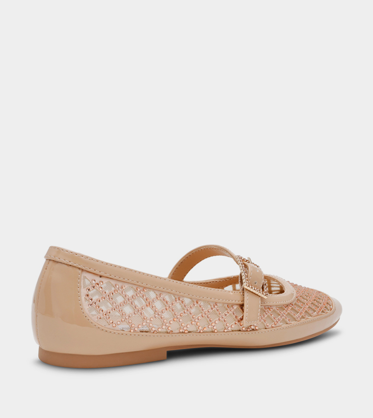 WELL-DONE Embellished Mary Jane Shoes