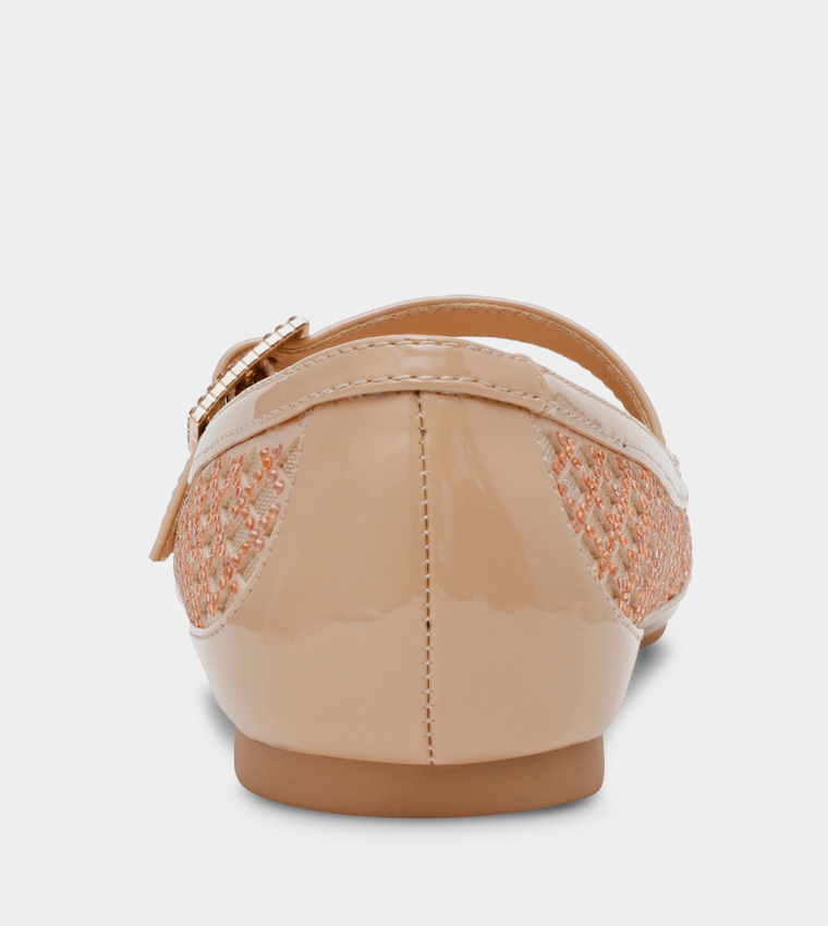 WELL-DONE Embellished Mary Jane Shoes