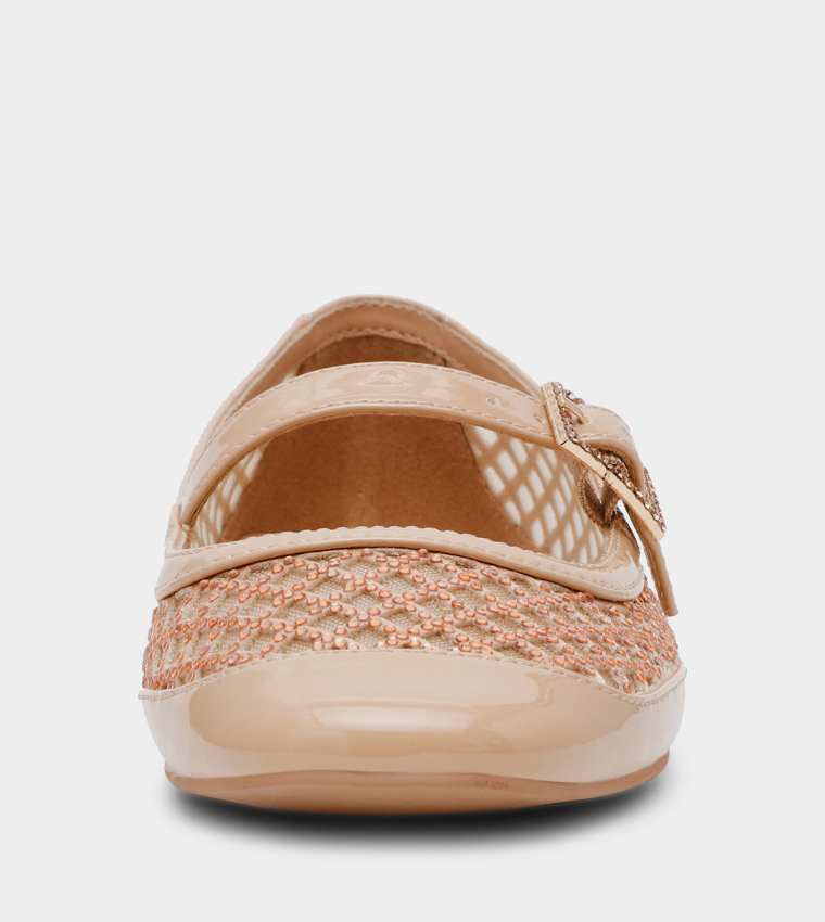 WELL-DONE Embellished Mary Jane Shoes