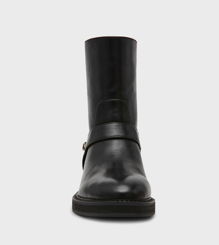 LOOPHOLE Round Toe Ankle Boots