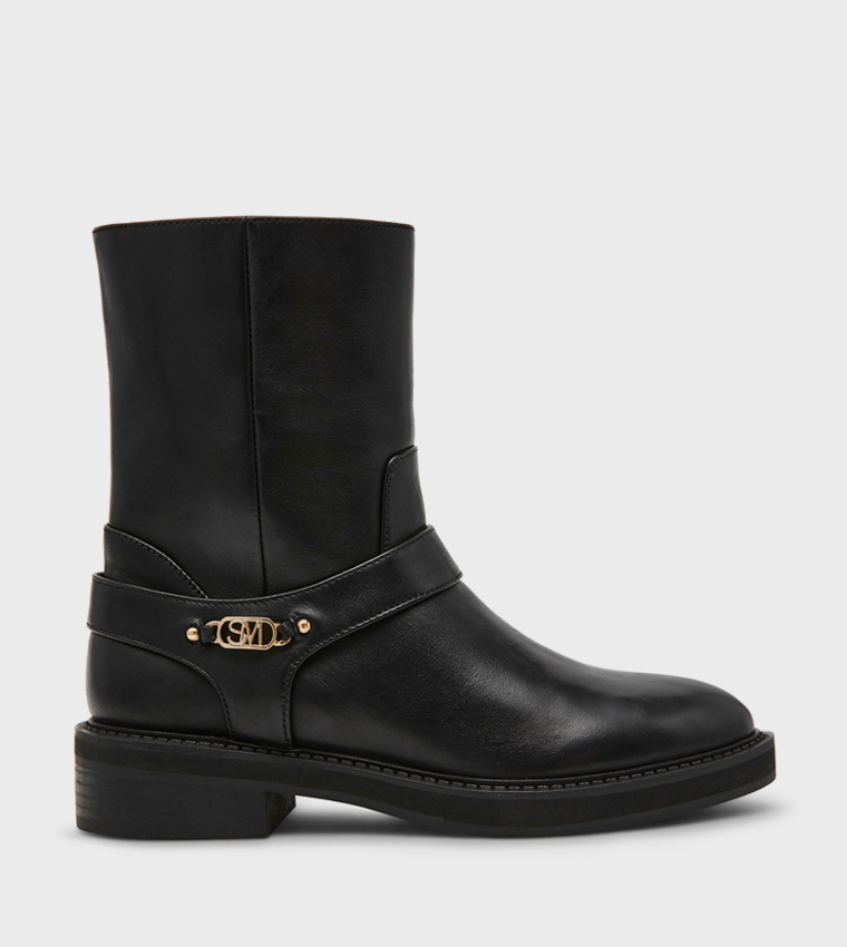 LOOPHOLE Round Toe Ankle Boots