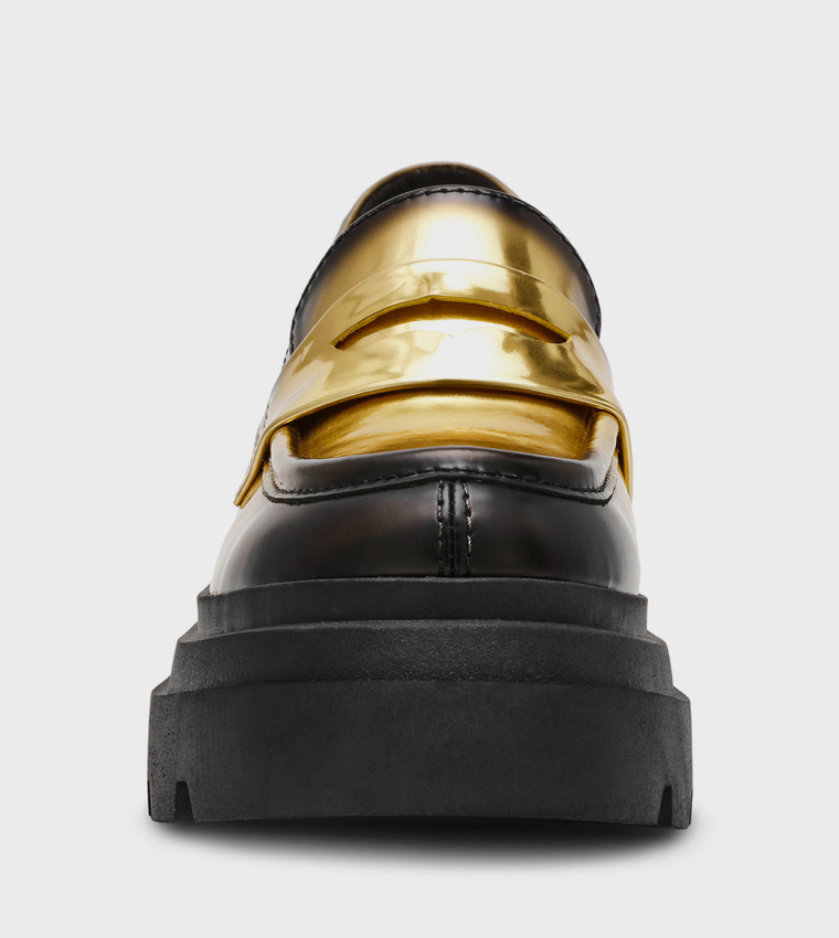 TURNOUT Block Heel Loafer Pumps