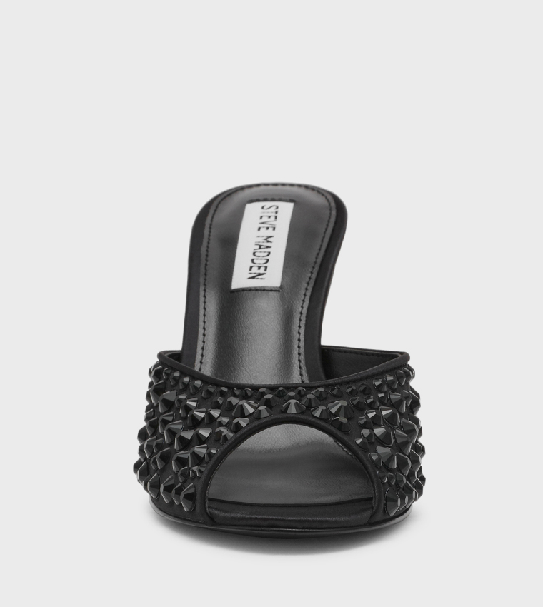 ROLLOUT-R Embellished Peep Toe Heel Sandals