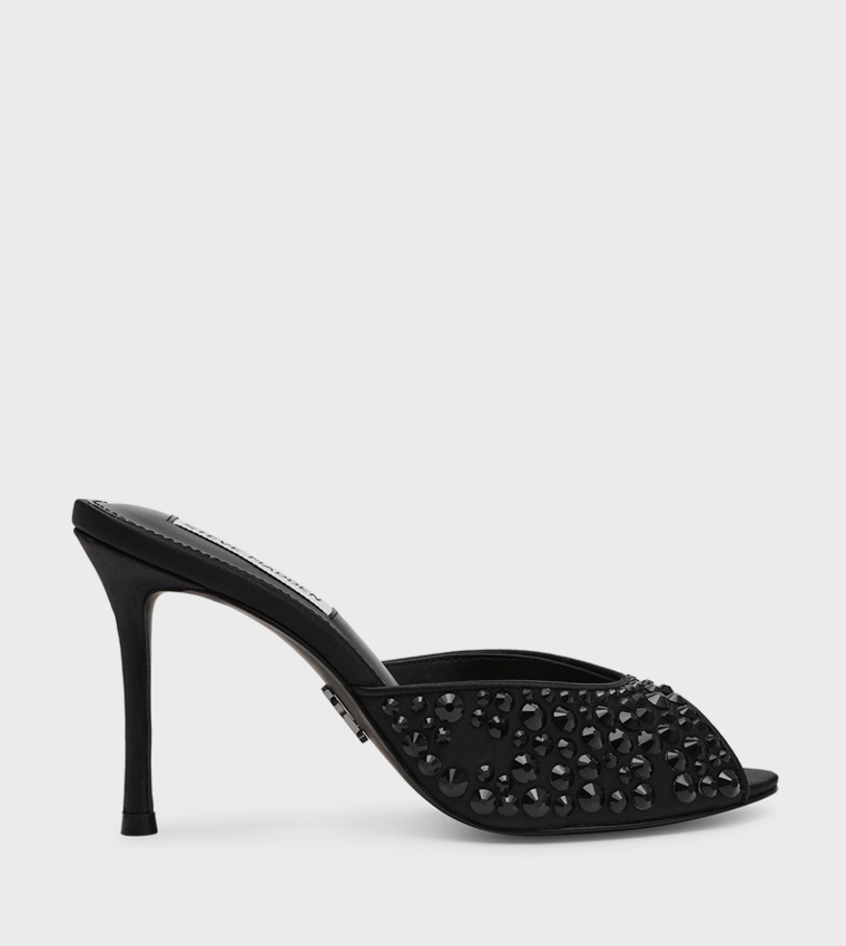 ROLLOUT-R Embellished Peep Toe Heel Sandals