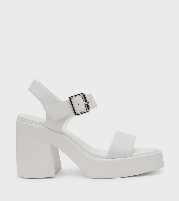 KANDRA Ankle Strap Block Heel Sandals