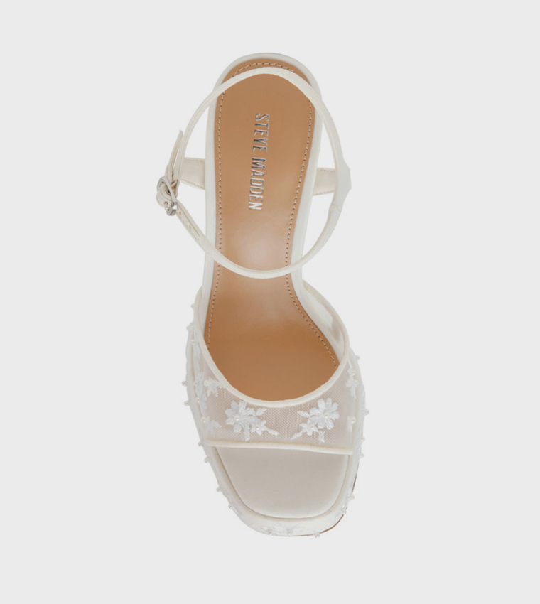 LIANDRA Embroidered Platform Heel Sandals