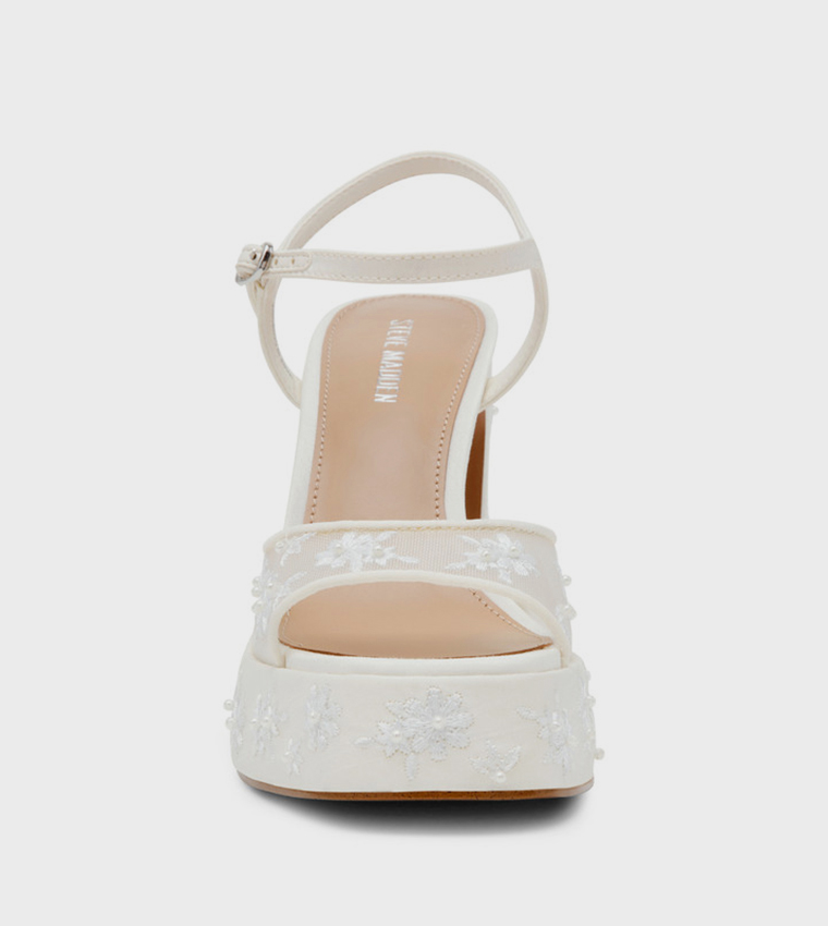 LIANDRA Embroidered Platform Heel Sandals