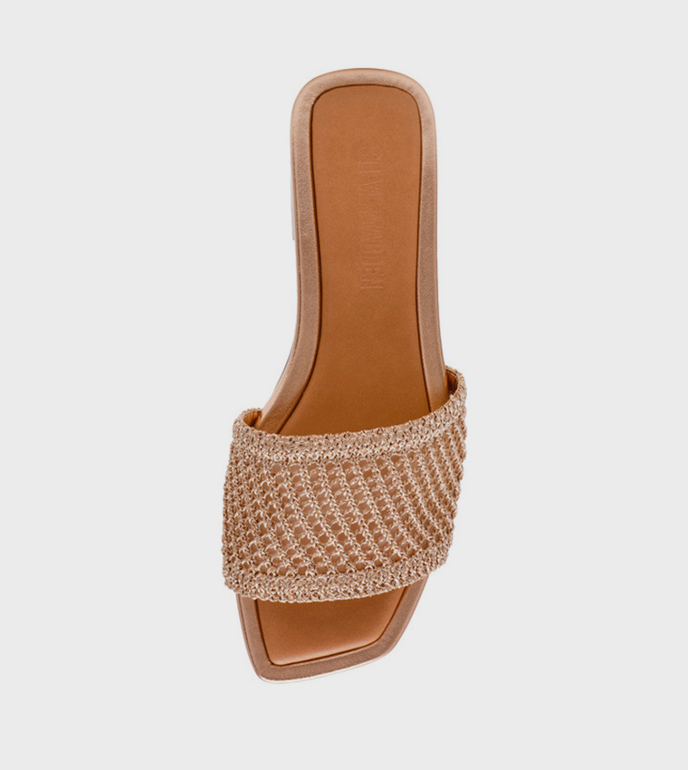 LAZZO Crochet Strap Flat Sandals