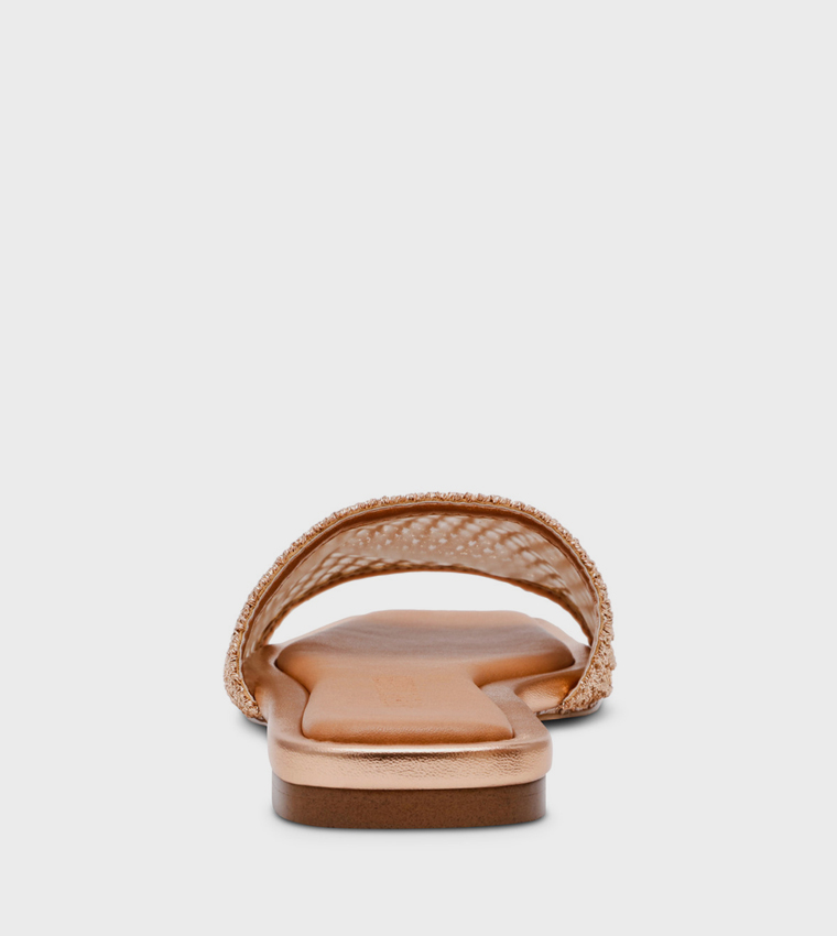 LAZZO Crochet Strap Flat Sandals