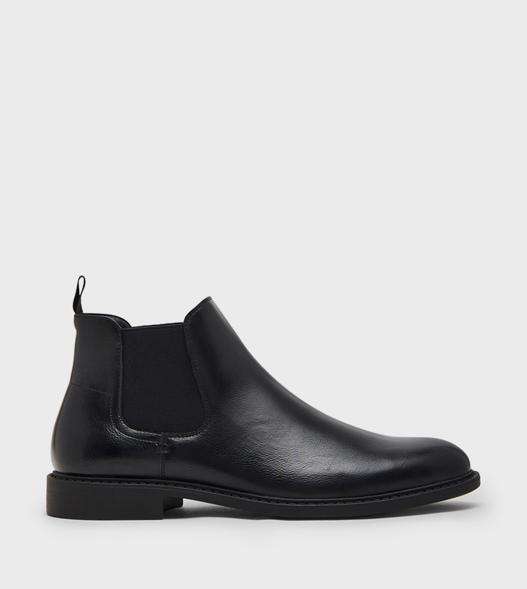 MSLIKK Round Toe Chelsea Boots