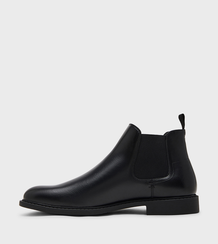 MSLIKK Round Toe Chelsea Boots