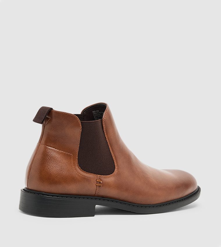 MSLIKK Round Toe Chelsea Boots