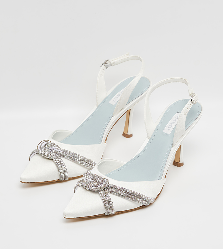 DEBY Embellished Slingback Pumps