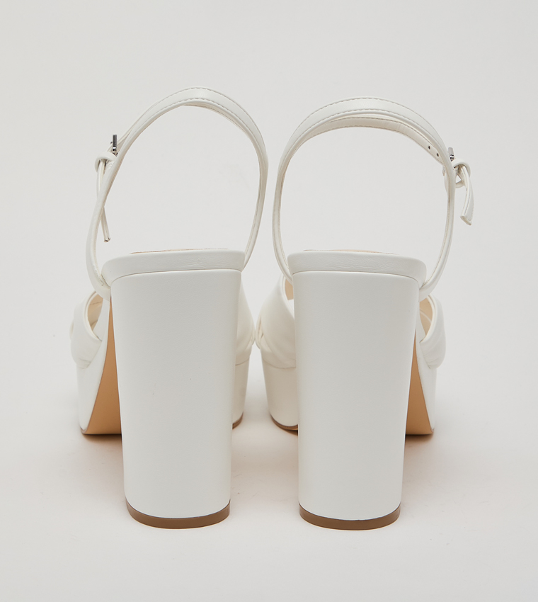 DENISH Open Toe Ankle Loop Platform Heel Sandals