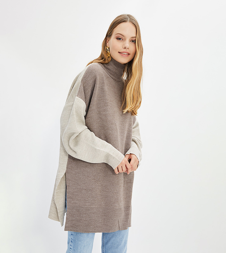 Oversized turtle outlet neck sweaters