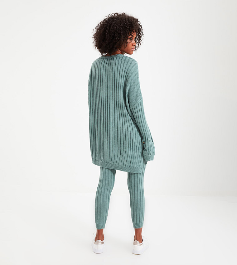 Solid Ribbed Co-ords Set