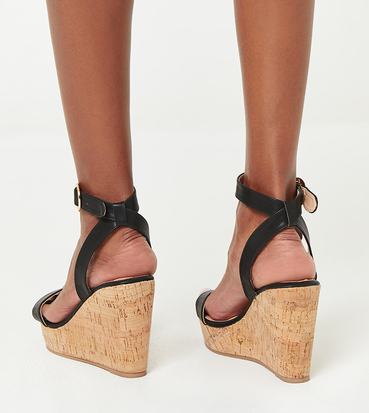 Ankle Strap Wedge Heel Sandals AE1070 main image 1