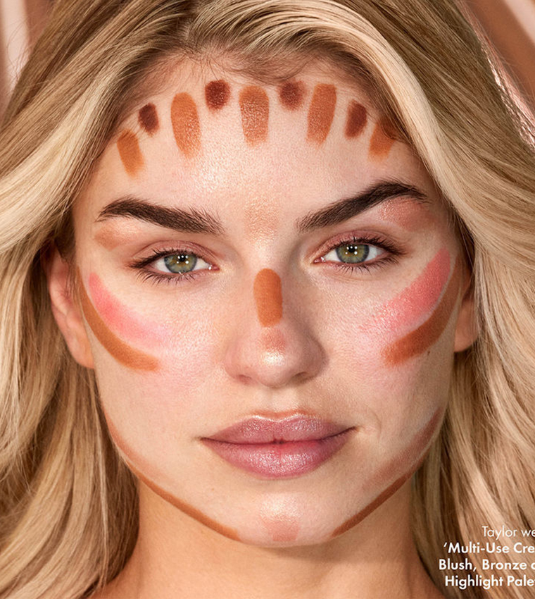 Multi - Use Cream Blush, Bronze and Highlight Palette, 6pcs