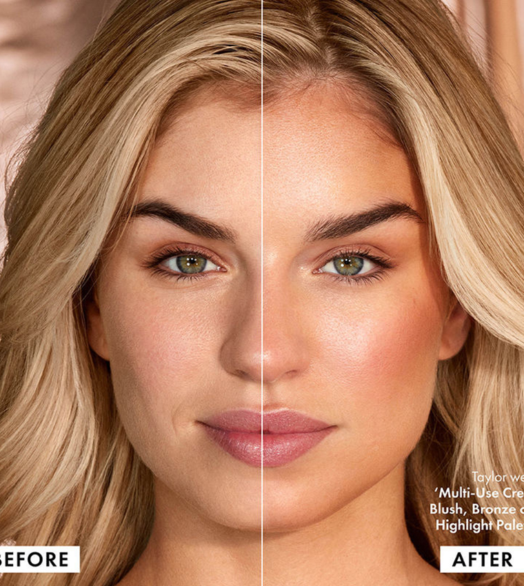 Multi - Use Cream Blush, Bronze and Highlight Palette, 6pcs