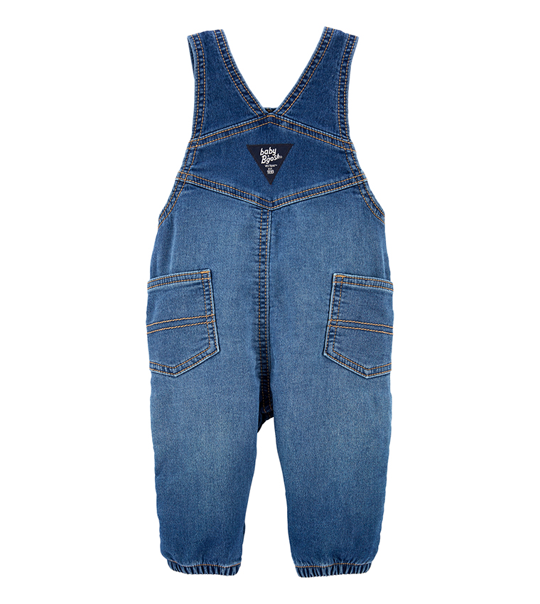 knit denim overalls