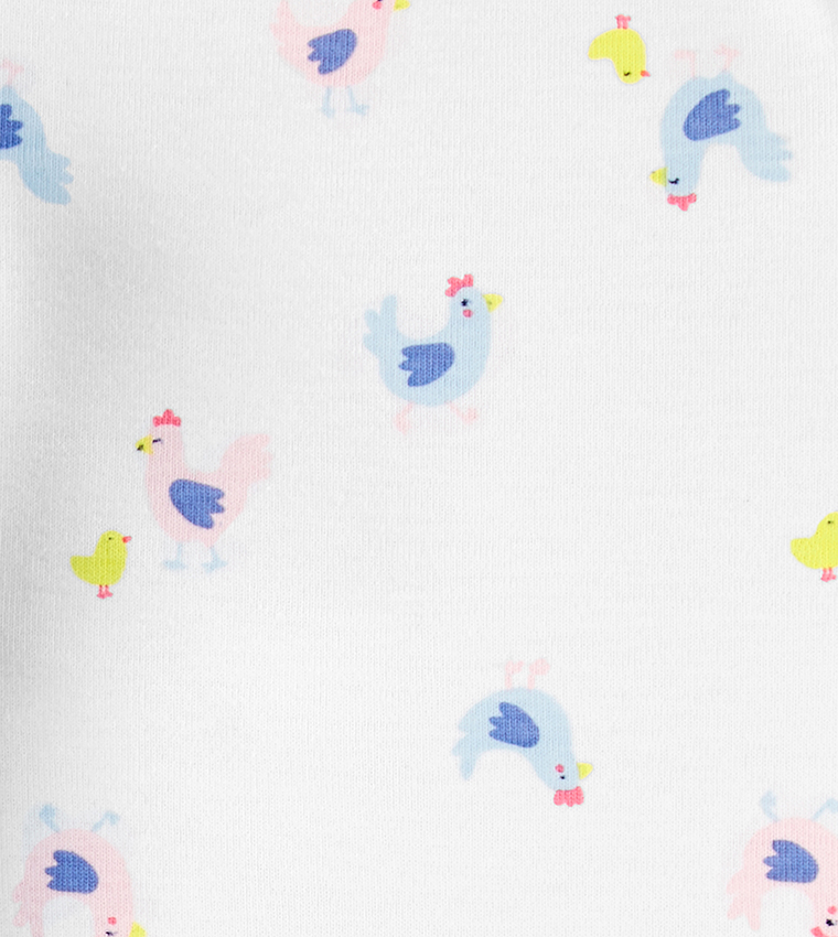 Carters 3 Piece Chicken Little Character Set - Blue Pink White