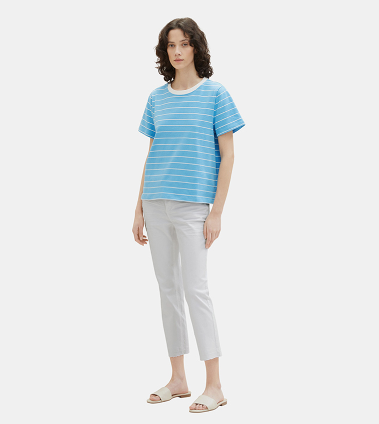 Solid Slim Fit Cropped Pants