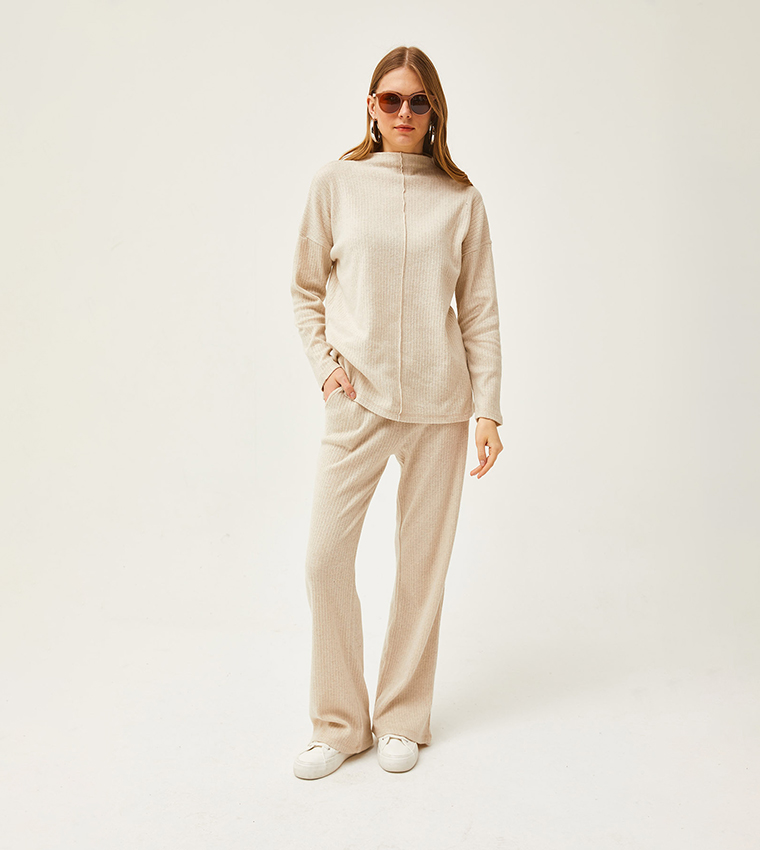 Ribbed Turtle Neck Co-Ord Set