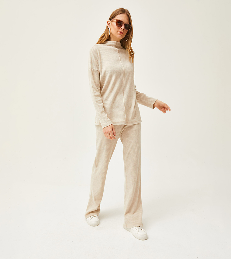 Ribbed Turtle Neck Co-Ord Set