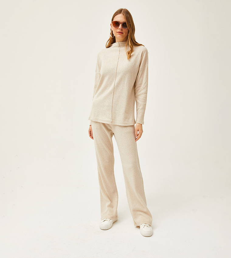 Ribbed Turtle Neck Co-Ord Set