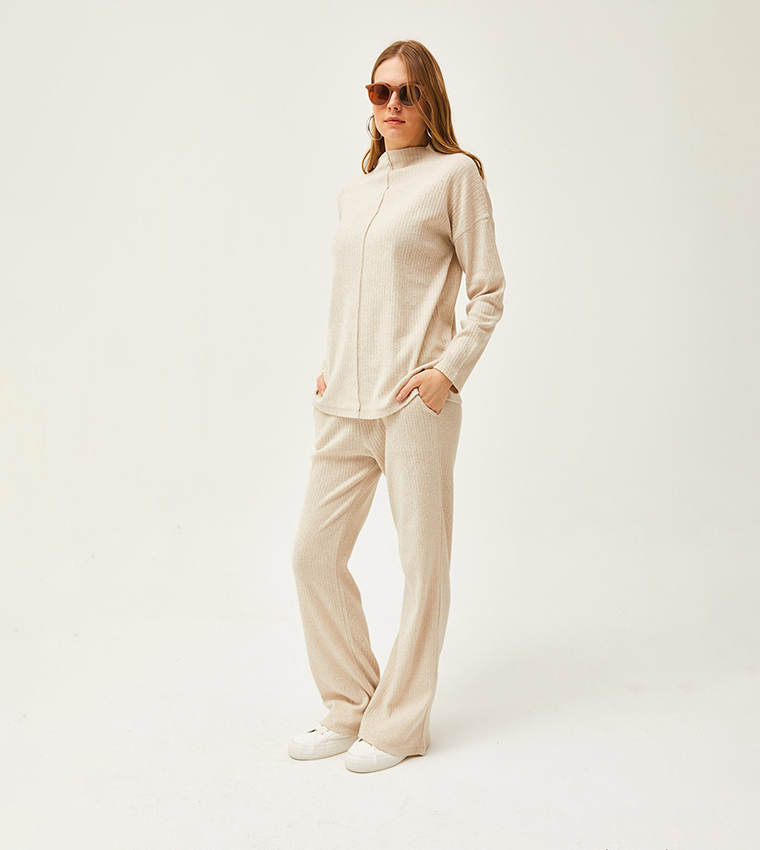Ribbed Turtle Neck Co-Ord Set