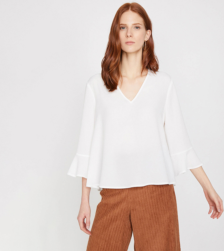 V-Neck Short Sleeve Top