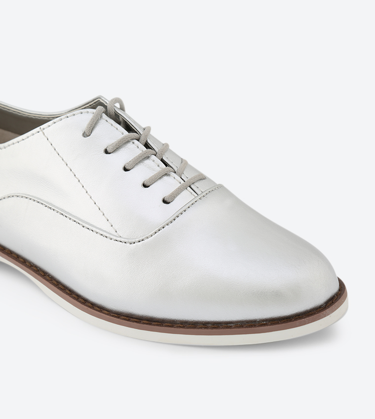 Silver store dress sneakers