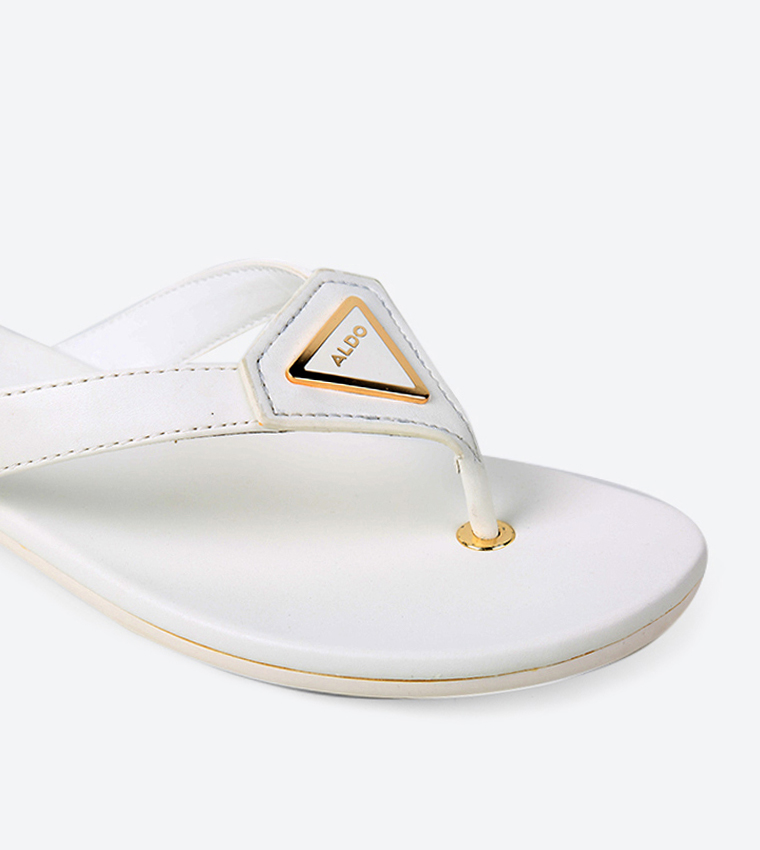 Aldo white flip flops online