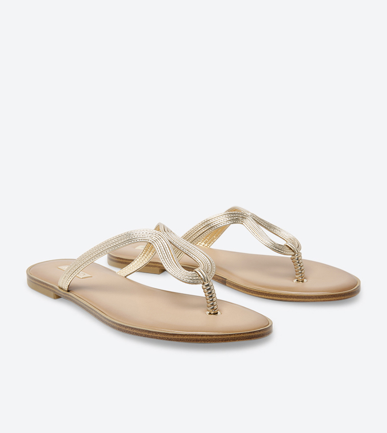 Buy Aldo Orietta Flip Flops Gold 20120501 ORIETTA In Gold 6thStreet UAE